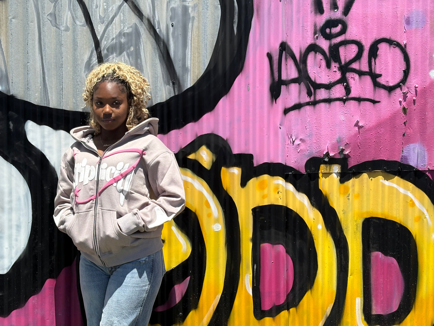 White n' Pink Triplicity Hoodie