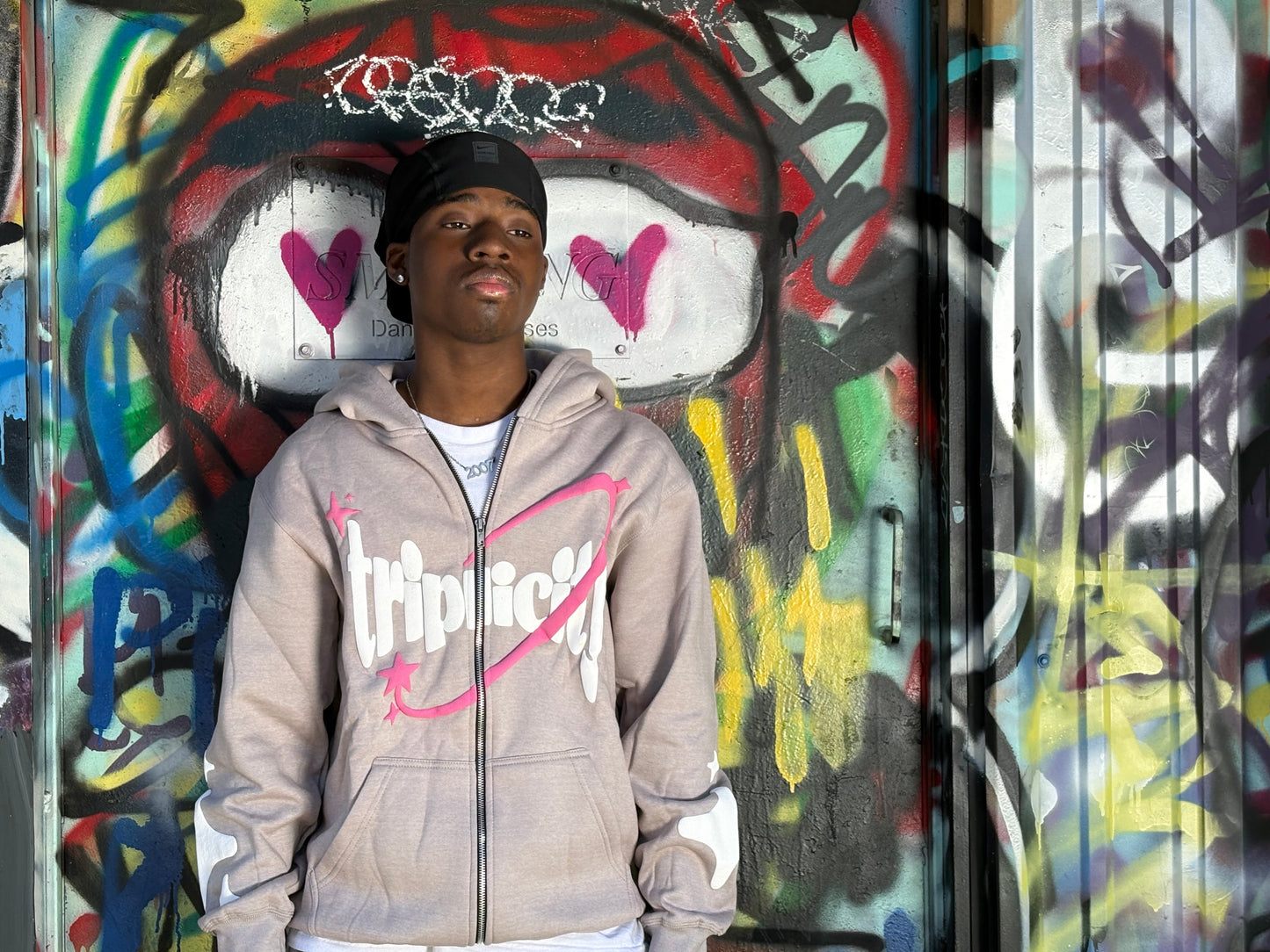 White n' Pink Triplicity Hoodie